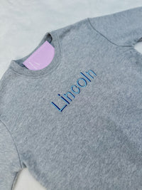 Gray Printed Name Sweatshirt