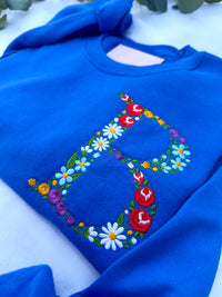 Adult Floral Initial Sweatshirt