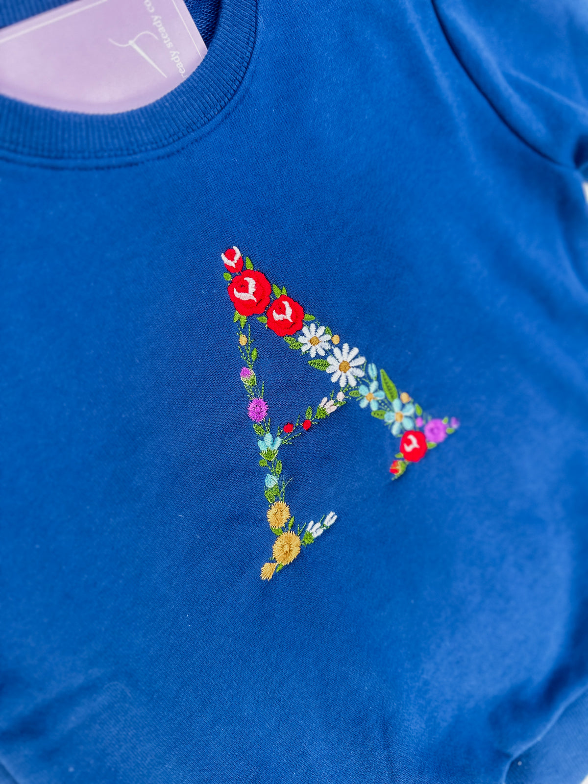 Youth Floral Initial Sweatshirt