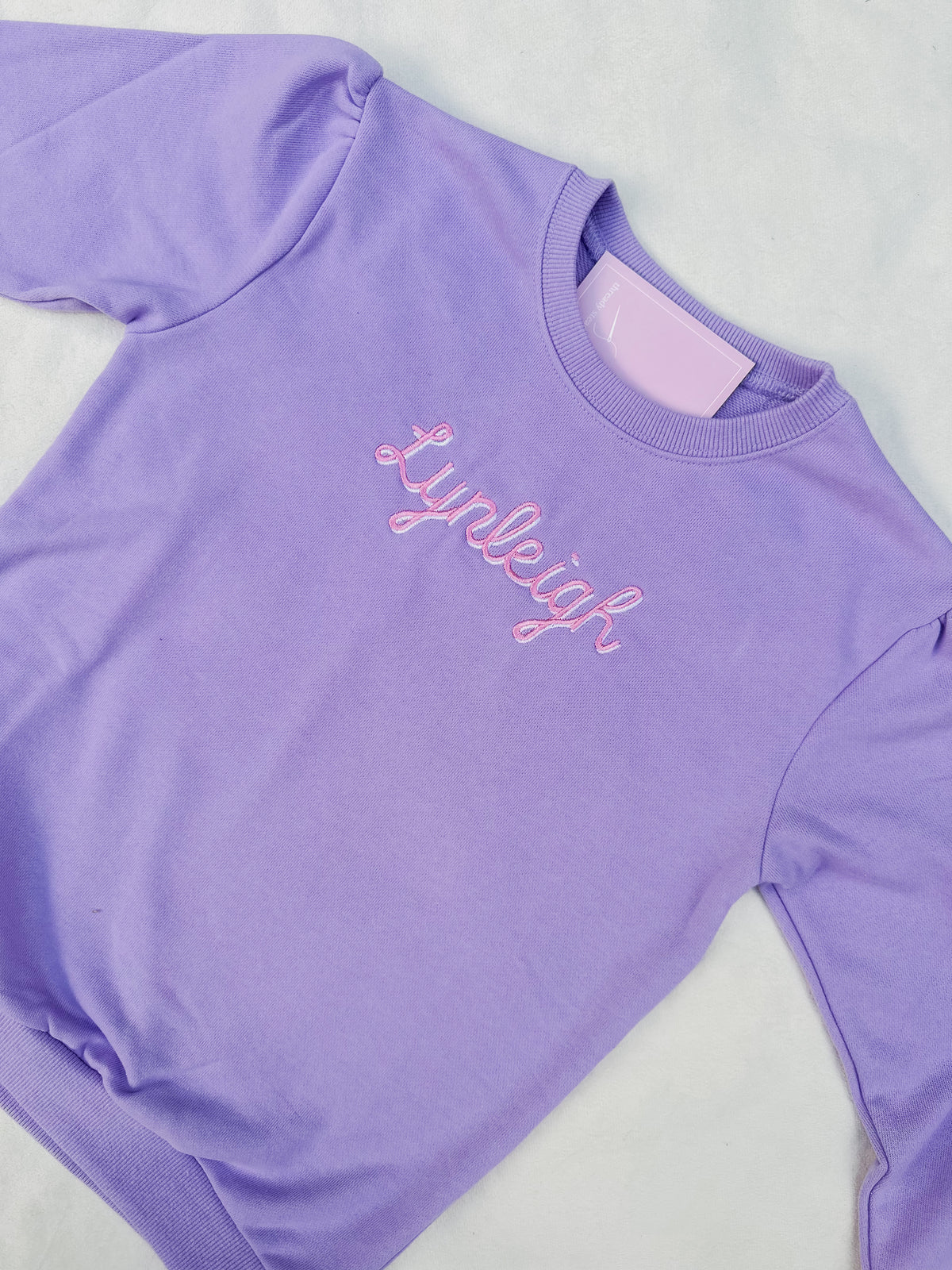 Lilac Cursive Name Sweatshirt